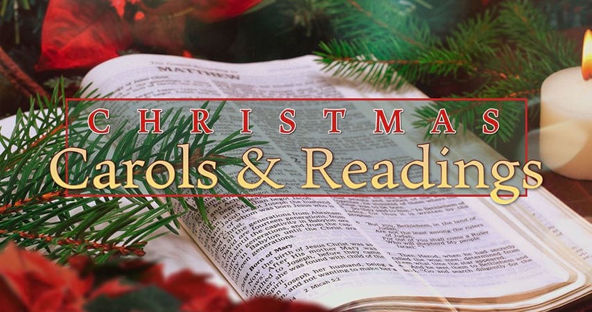 Christmas Carols & Readings at 8:30 a.m., 9:45 a.m. and 11 a.m.